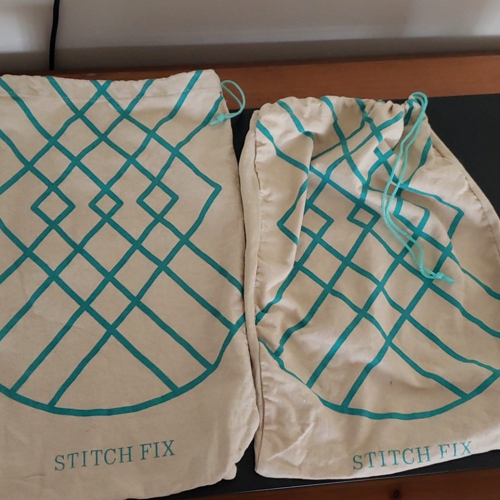 Stitch Fix linen draw string bags travel